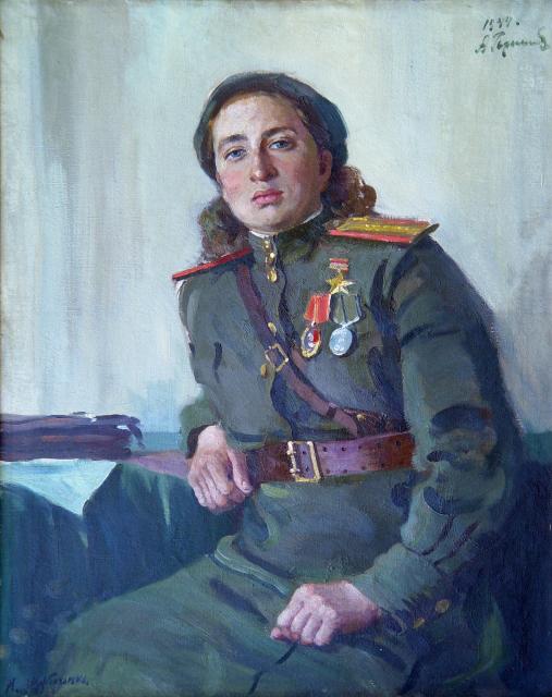 Герасимов А.М. Портрет героя Советского Союза М. Щербаченко. 1944 Герасимов А.М. Портрет героя Советского Союза М. Щербаченко. 1944